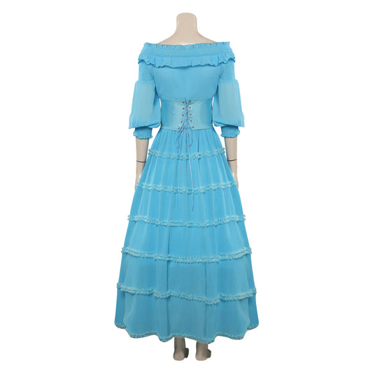 Adulte La Petite Sirène Ariel Robe Bleu Ensemble Cosplay Costume Carnaval