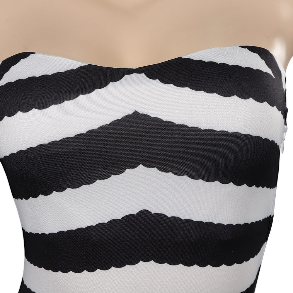 Film Barbie Femme Maillot De Bain Rayures Cosplay Costume