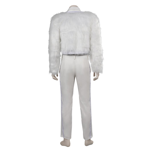 TV Black Mirror 6 Chris Gillhaney Blanc Uniform Cosplay Costume Carnaval