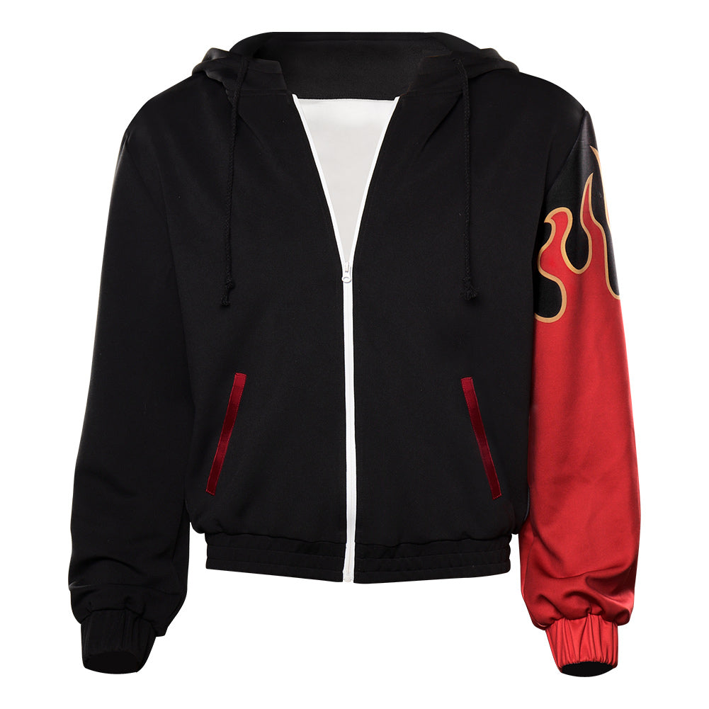 Tekken: Bloodline Kazama Jin Sweat à Capuche Noir Cosplay Costume Carnaval