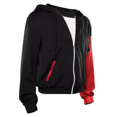 Tekken: Bloodline Kazama Jin Sweat à Capuche Noir Cosplay Costume Carnaval