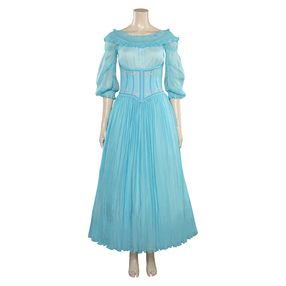 Film La Petite Sirène The Little Mermaid Ariel Bleu Robe Cosplay Costume