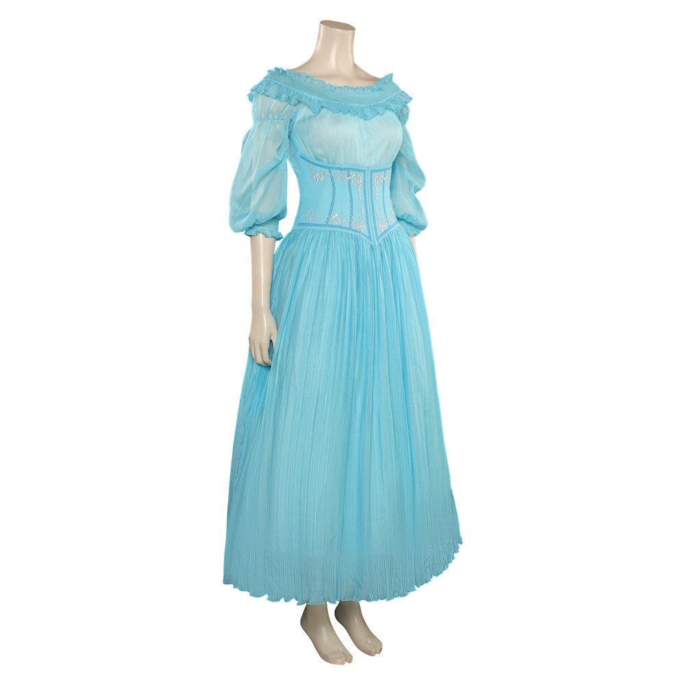 Film La Petite Sirène The Little Mermaid Ariel Bleu Robe Cosplay Costume
