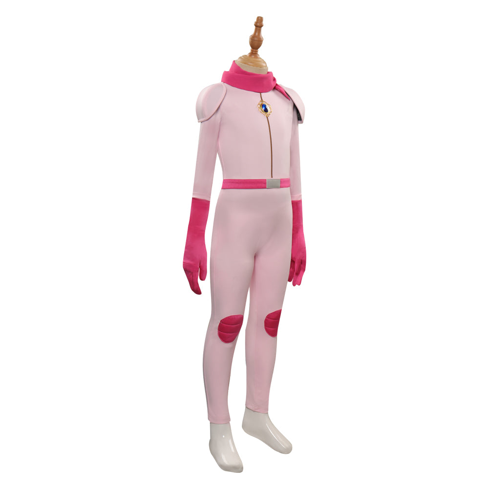 Enfant Super Mario Bros Princesse Peach Combinaison Cosplay Costume