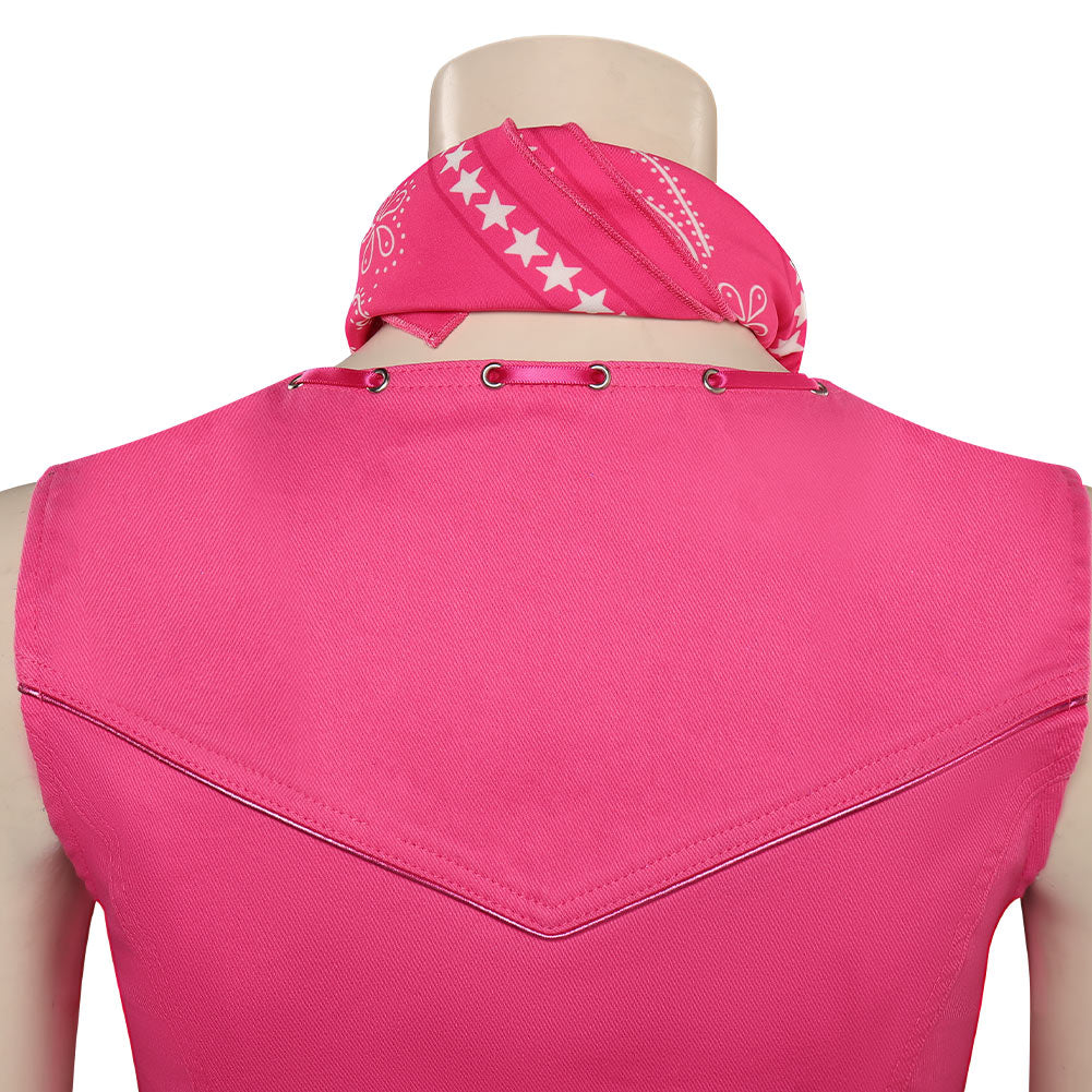 2023 Film Barbie Barbie Cow-boy Rose Cosplay Costume Carnaval