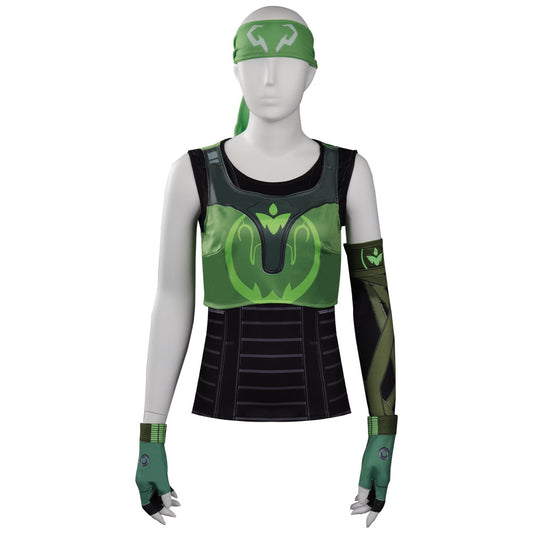 Valorant Skye Top Foulard Manches Cosplay Costume Carnival Halloween