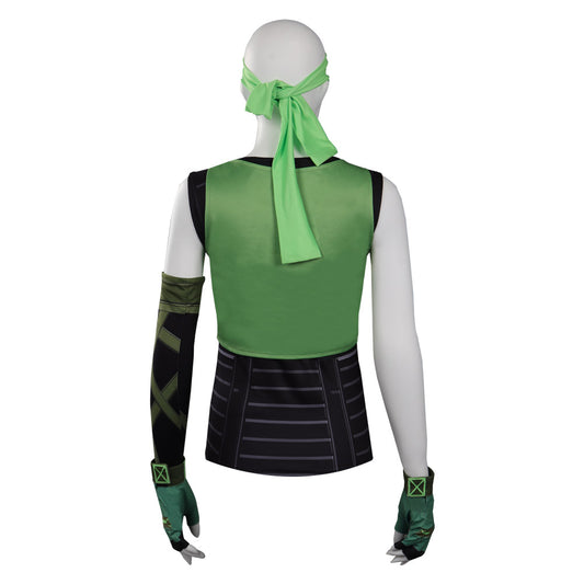 Valorant Skye Top Foulard Manches Cosplay Costume Carnival Halloween