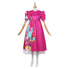 2023 Film Barbie Rose Robe Ensemble Cosplay Costume