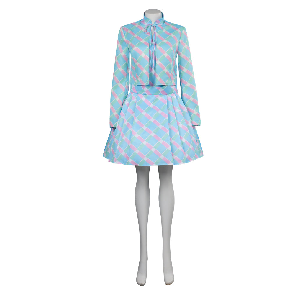 2023 Film Barbie Bleu Robe Femme Cosplay Costume