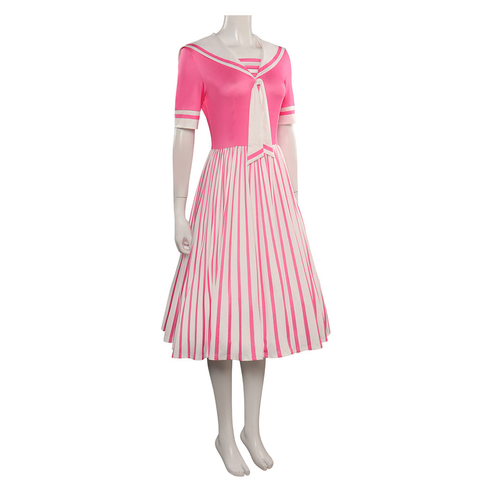 2023 Film Barbie Barbie Skipper Robe Rose Cosplay Costume Carnaval