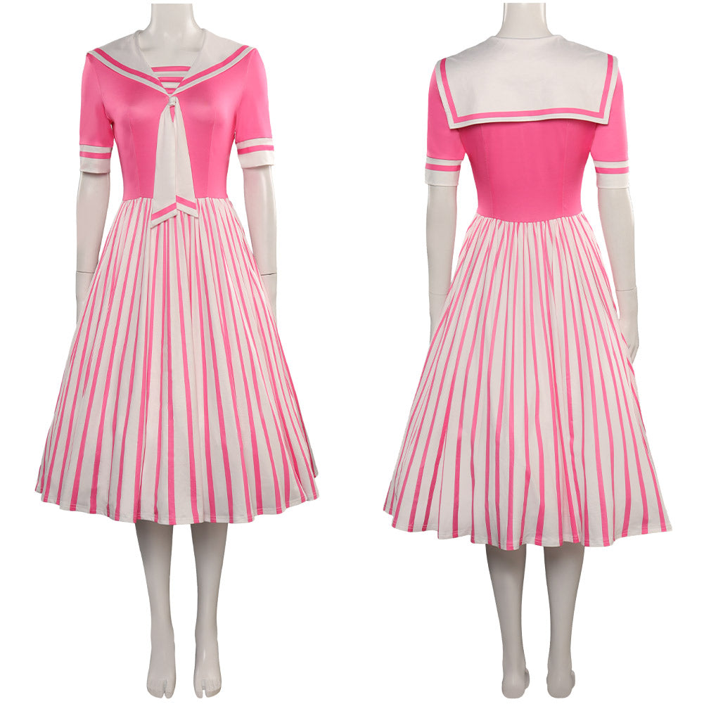 2023 Film Barbie Barbie Skipper Robe Rose Cosplay Costume Carnaval