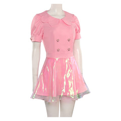 2023 Film Barbie T-shirt Rose Robe Cosplay Costume Carnaval