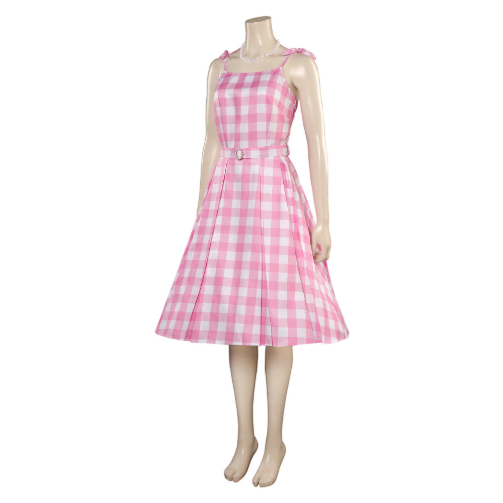 2023 Film Enfant Barbie Ensemble Robe Rose Cosplay Costume Carnaval