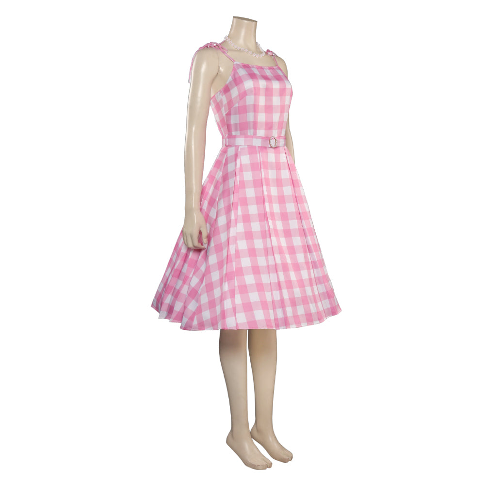 2023 Film Enfant Barbie Ensemble Robe Rose Cosplay Costume Carnaval