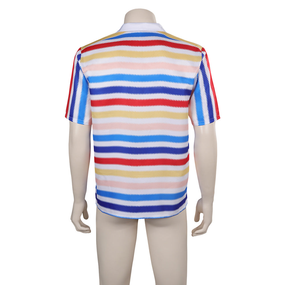 Adulte Barbie 1964 Ken Rayures arc-en-ciel Chemise Cosplay Costume