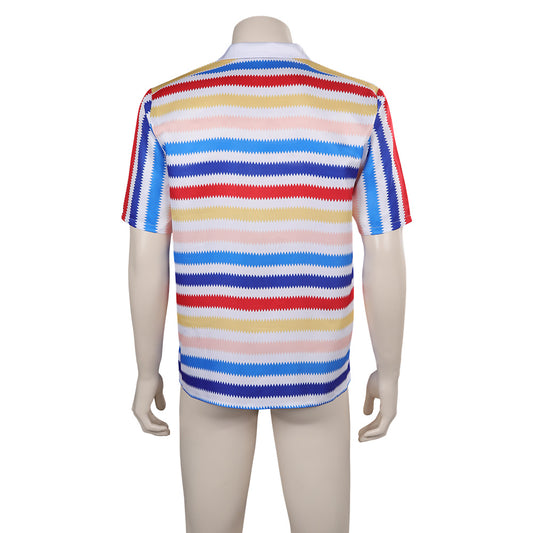 Adulte Barbie 1964 Ken Rayures arc-en-ciel Chemise Cosplay Costume
