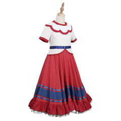 2021 Encanto Filimo Enfant Robe rouge Cosplay Costume
