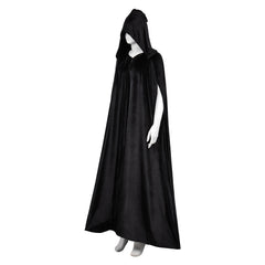 Sorcière Robe Cape Manteau Noir Cosplay Costume Halloween Carnival