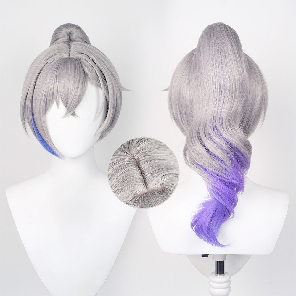 Jeu Honkai: Star Rail Silver Wolf Cosplay Perruque