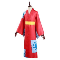 One Piece Wano Country  Monkey D. Luffy Kimono Cosplay Costume
