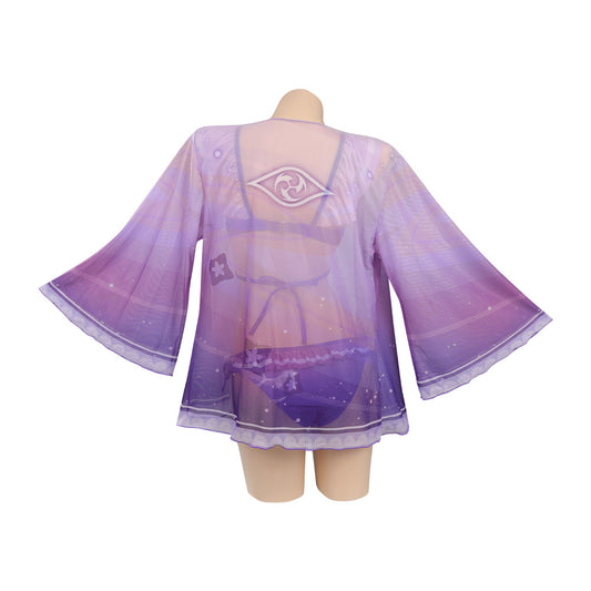 Genshin Impact Raiden Shogun Maillot de Bain Design Original Cosplay Costume-Cossky