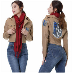L'Attaque des Titans Mikasa Veste du Bataillon d'Exploration et Echarpe
