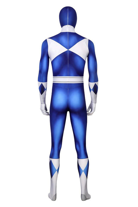 Power Rangers : Mighty Morphin Ranger Bleu Combinaison Cosplay Costume