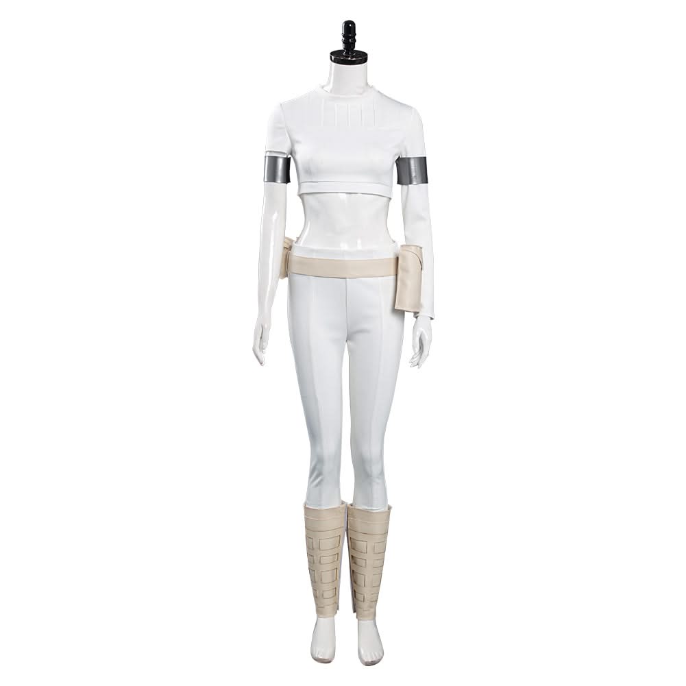 Padmé Amidala Padme Tenue Blanche Cosplay Costume