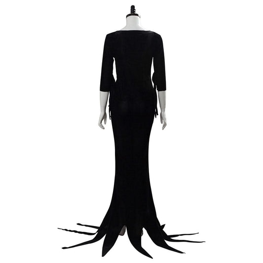 2019 La Famille Addams Morticia Addams Halloween Cosplay Costume