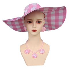  2023 Film Barbie Chapeau de Soleil Collier Boucles d'oreilles Accessories 