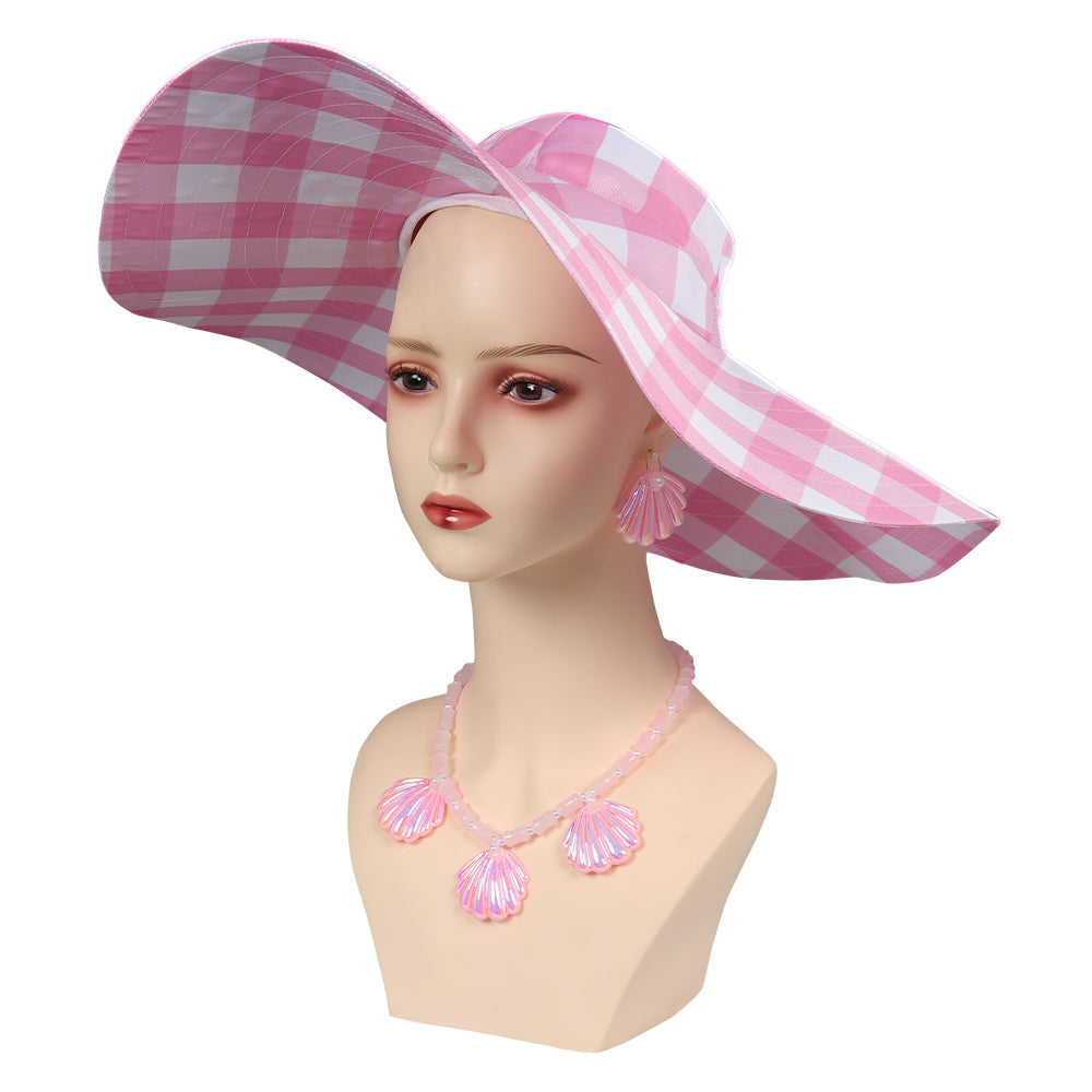  2023 Film Barbie Chapeau de Soleil Collier Boucles d'oreilles Accessories 