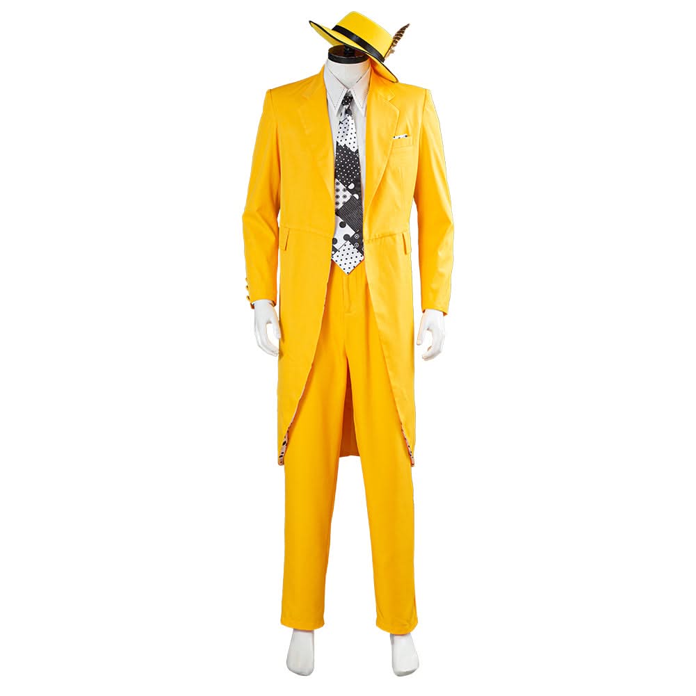 The Mask Jim Carrey Tenue Jaune Halloween Carnaval Cosplay Costume