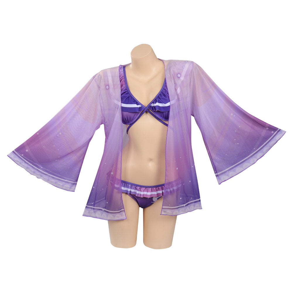 Genshin Impact Raiden Shogun Maillot de Bain Design Original Cosplay Costume-Cossky