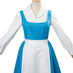 La Belle et La Bête Belle Robe et Tablier Cosplay Costume Bleu