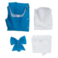 La Belle et La Bête Belle Robe et Tablier Cosplay Costume Bleu