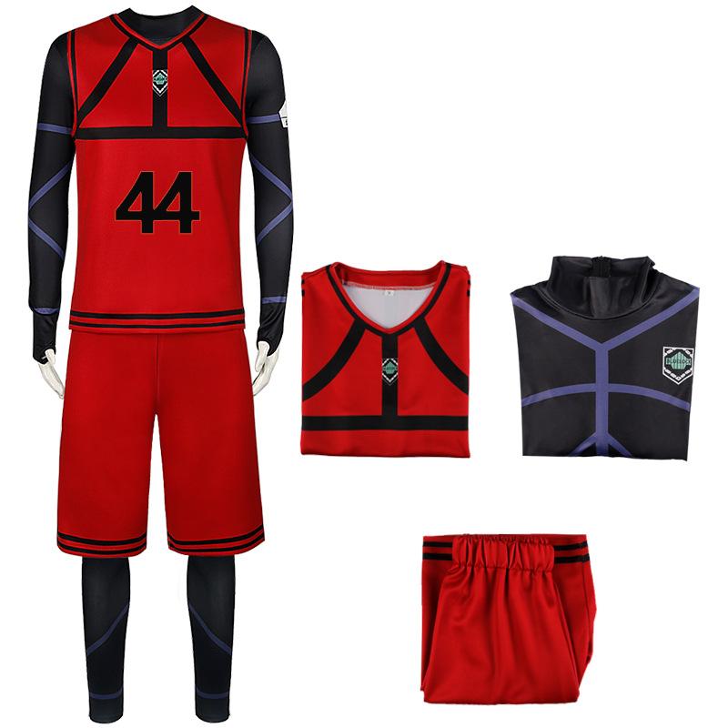 Blue Lock Chigiri Hyoma Ensemble de T-shirt Rouge Cosplay Costume