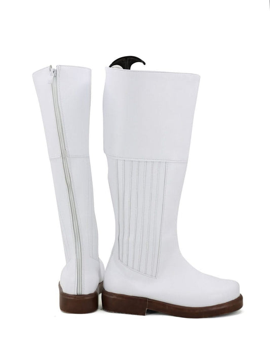Princesse Leia Bottes Blanches Cosplay Chaussures