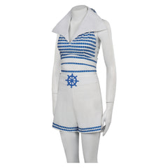 Adulte Film Barbie Barbie Robe De Plage Rayée Bleue Cosplay Costume