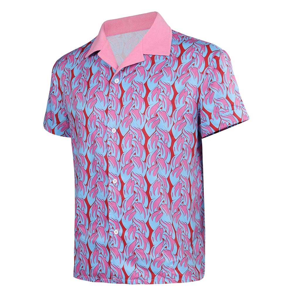 Adulte Film Barbie Ken Violet Chemise Imprimée Cosplay Costume