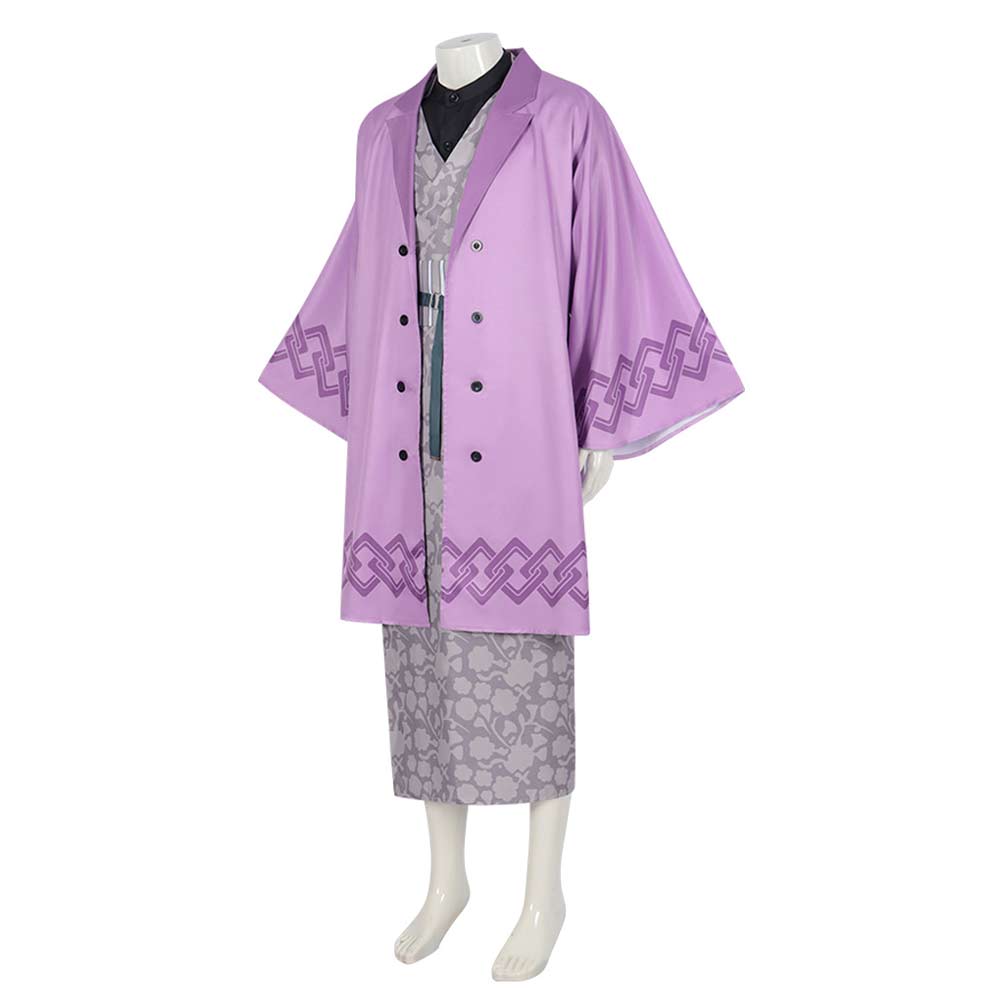 Anime Kimetsu No Yaiba  Shinazugawa Genya Tenue Violet Cosplay Costume