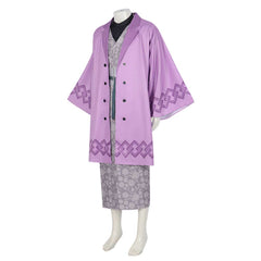 Anime Kimetsu No Yaiba  Shinazugawa Genya Tenue Violet Cosplay Costume