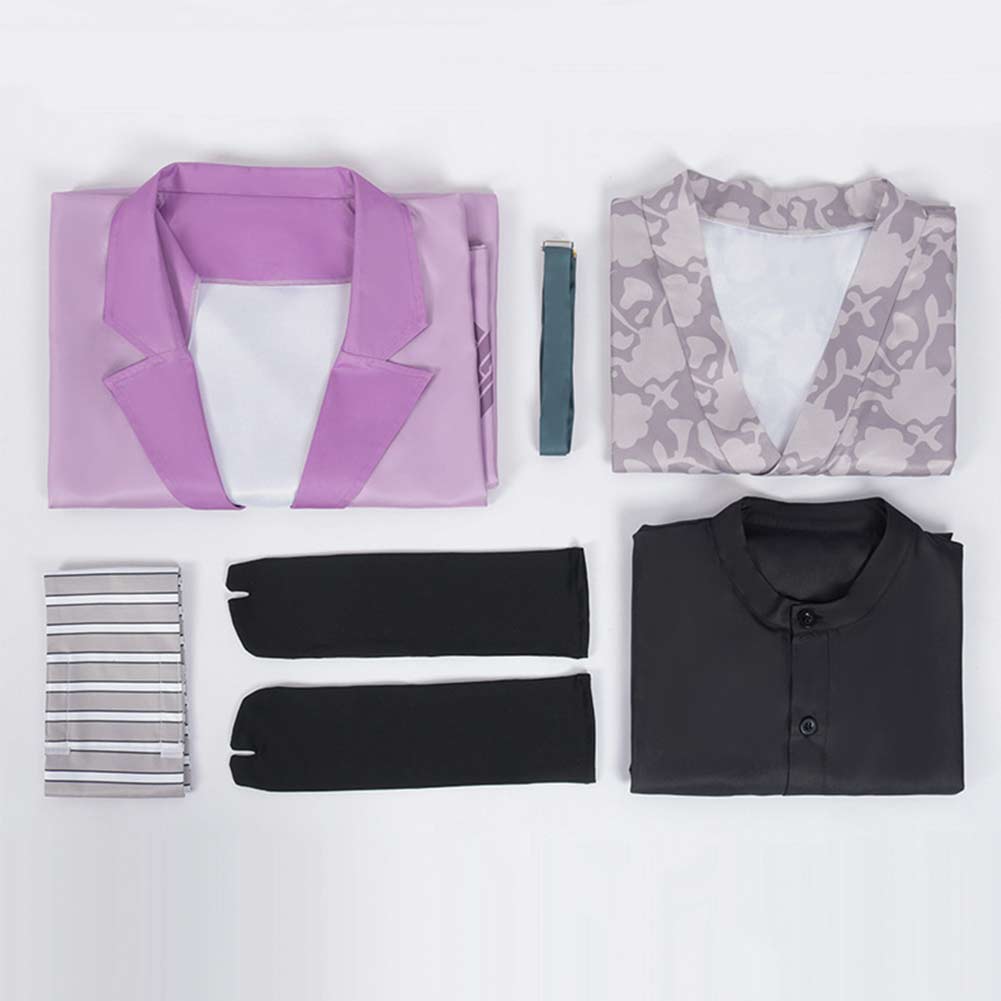 Anime Kimetsu No Yaiba  Shinazugawa Genya Tenue Violet Cosplay Costume