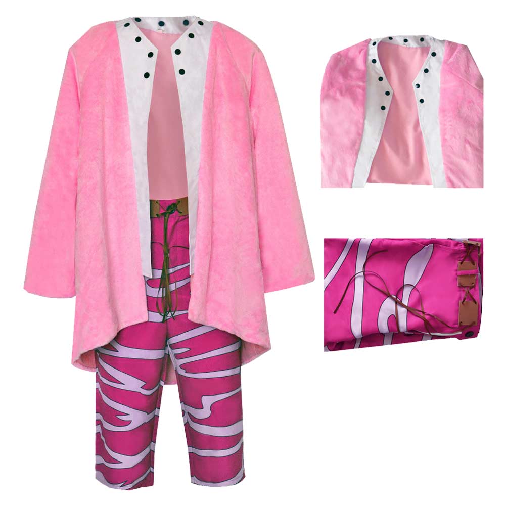 Anime One Piece Donquixote Doflamingo Tenue Cosplay Costume Ver.B