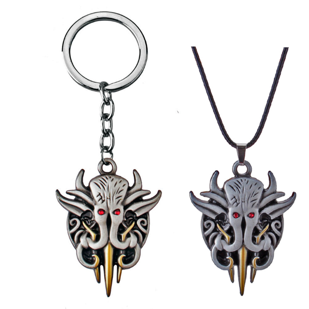 Baldur's Gate Illithid Porte-clés+Collier Accessoire 