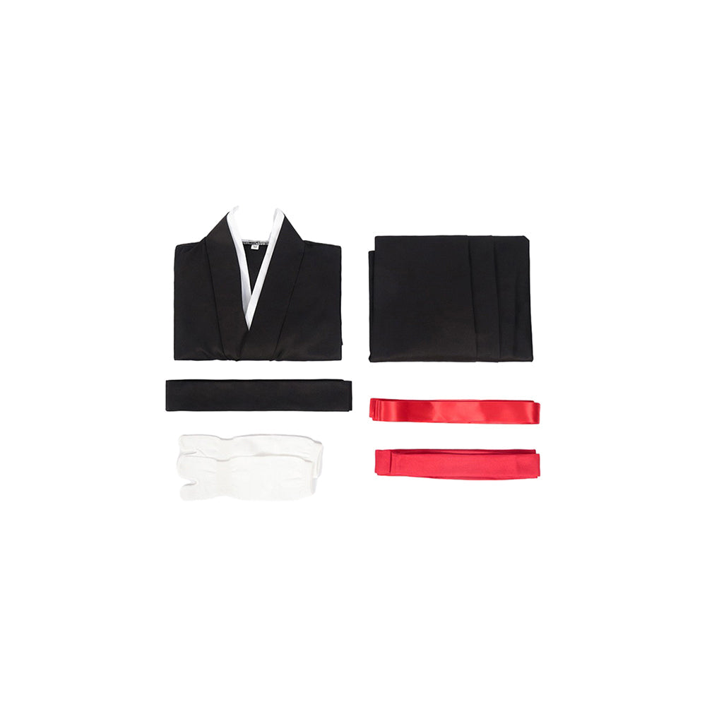 Déguisement Haikyuu Nekoma High School Kimono Costume Noir avec Bretelles Rouge