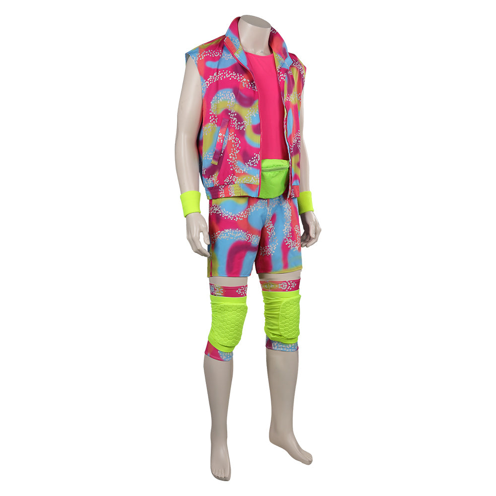 Enfant Film Barbie Ken Plage Tenue Ryan Gosling Rollerblade Tenue Cosplay Costume