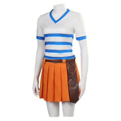 Enfant TV One Piece Nami Tenue Orange Cosplay Costume