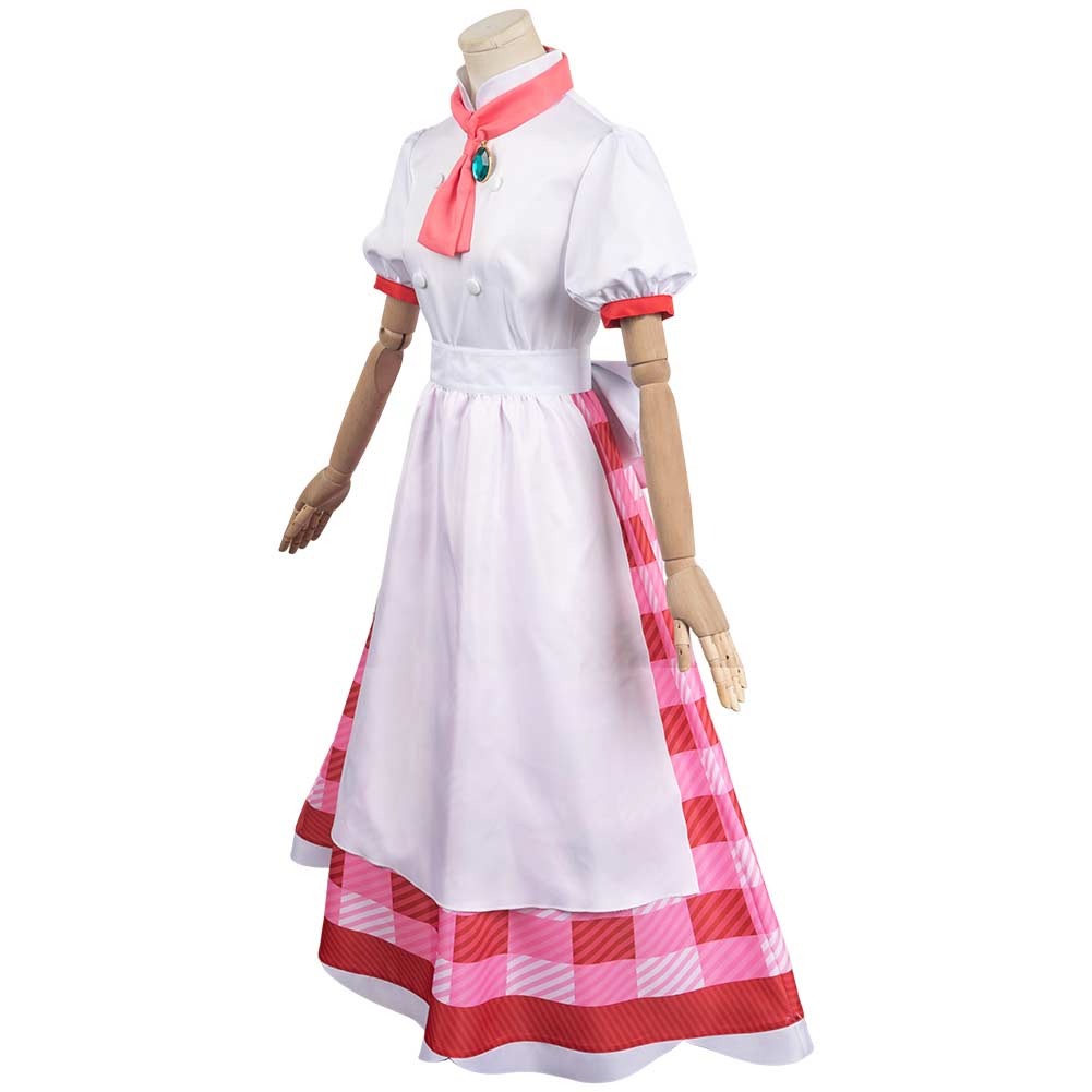 Film Adulte Super Mario Bros Chef Princess Peach Cosplsy Costume