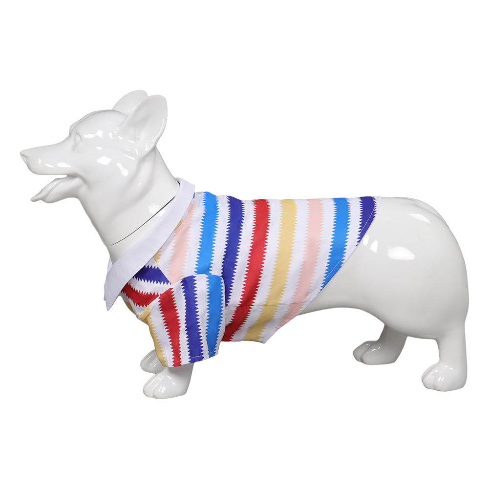 Film Barbie Ken Chemise Imprimée Rayures Costume Pour Animal