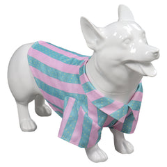 Film Barbie Ken Chemise Imprimée Rayures Roses et Vertes Costume Pour Animal